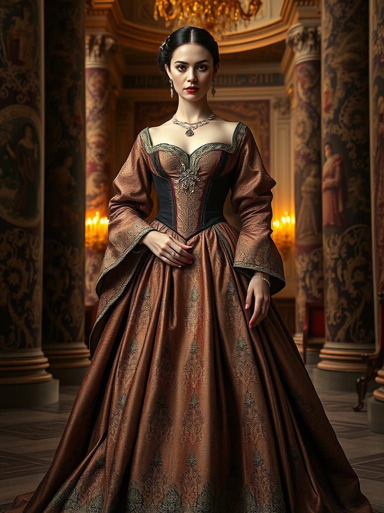 Elegant Woman in Renaissance Attire
