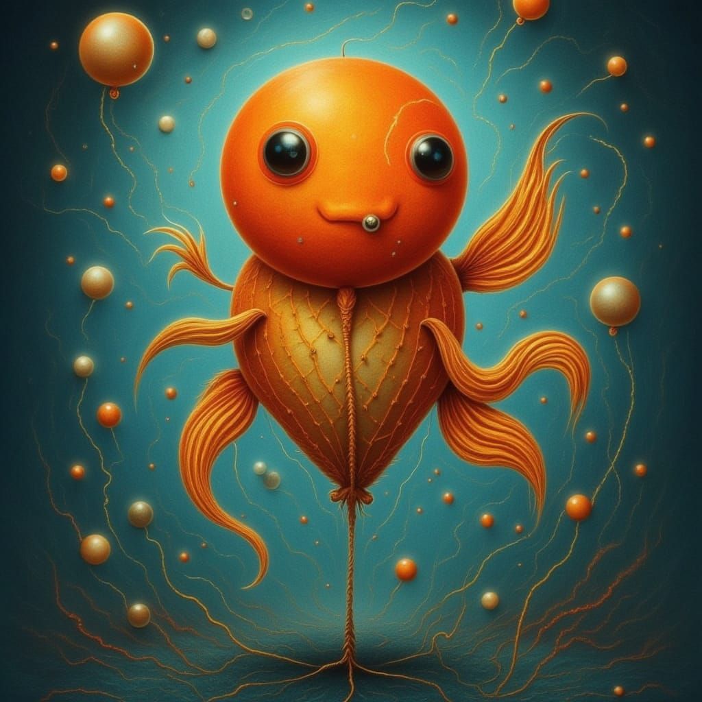 Goldfish Balloon in Dark Voodoo Style