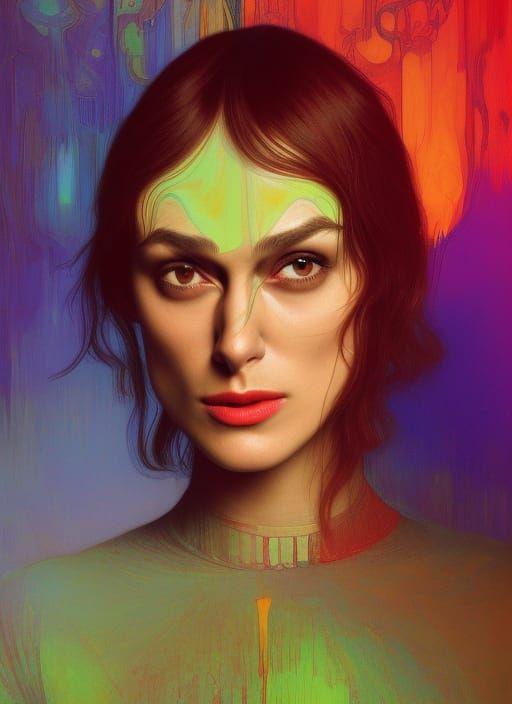 Psychedelic Portrait in Vibrant Colors