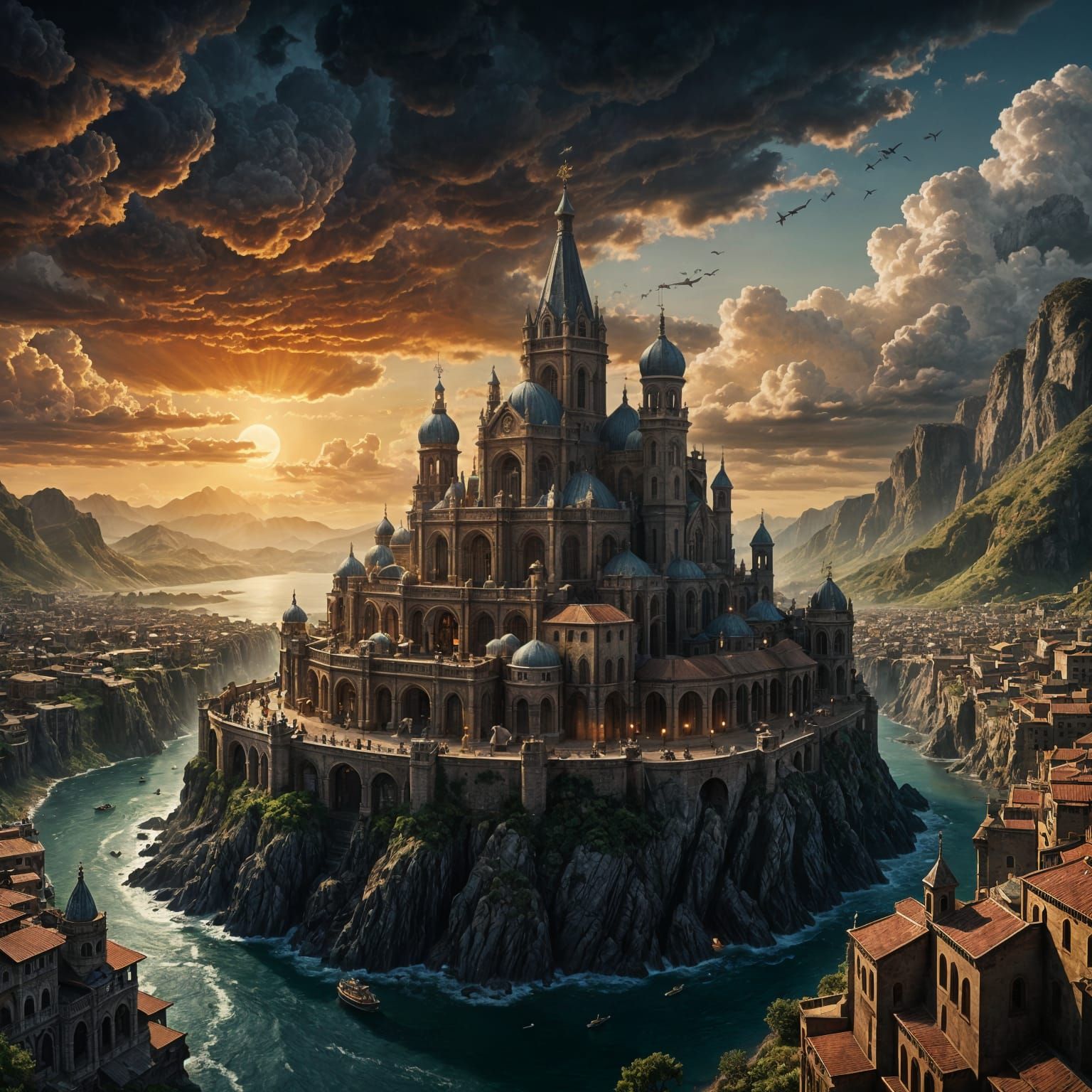 Epic Cinematic Digital Masterpiece of Santa Maria