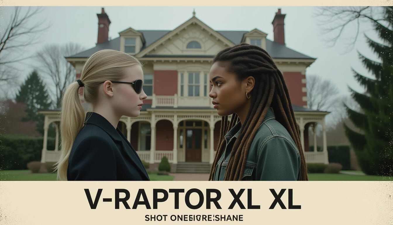 Girls in Victorian Villa Cinematic Film Still