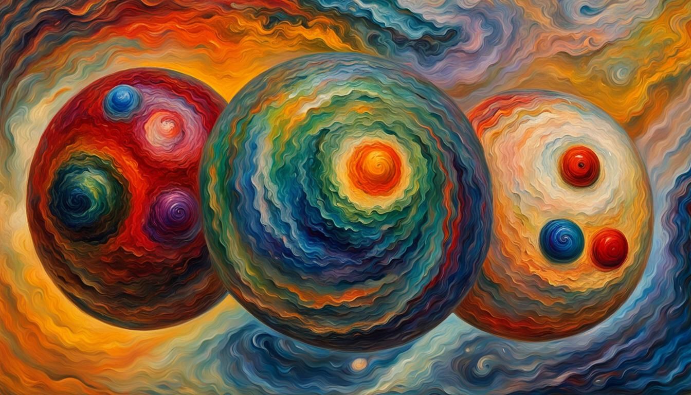 Oblate Stars in Vivid Abstract Impasto