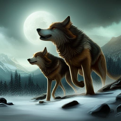 Wolves Closing In: Detailed Fantasy Concept Art