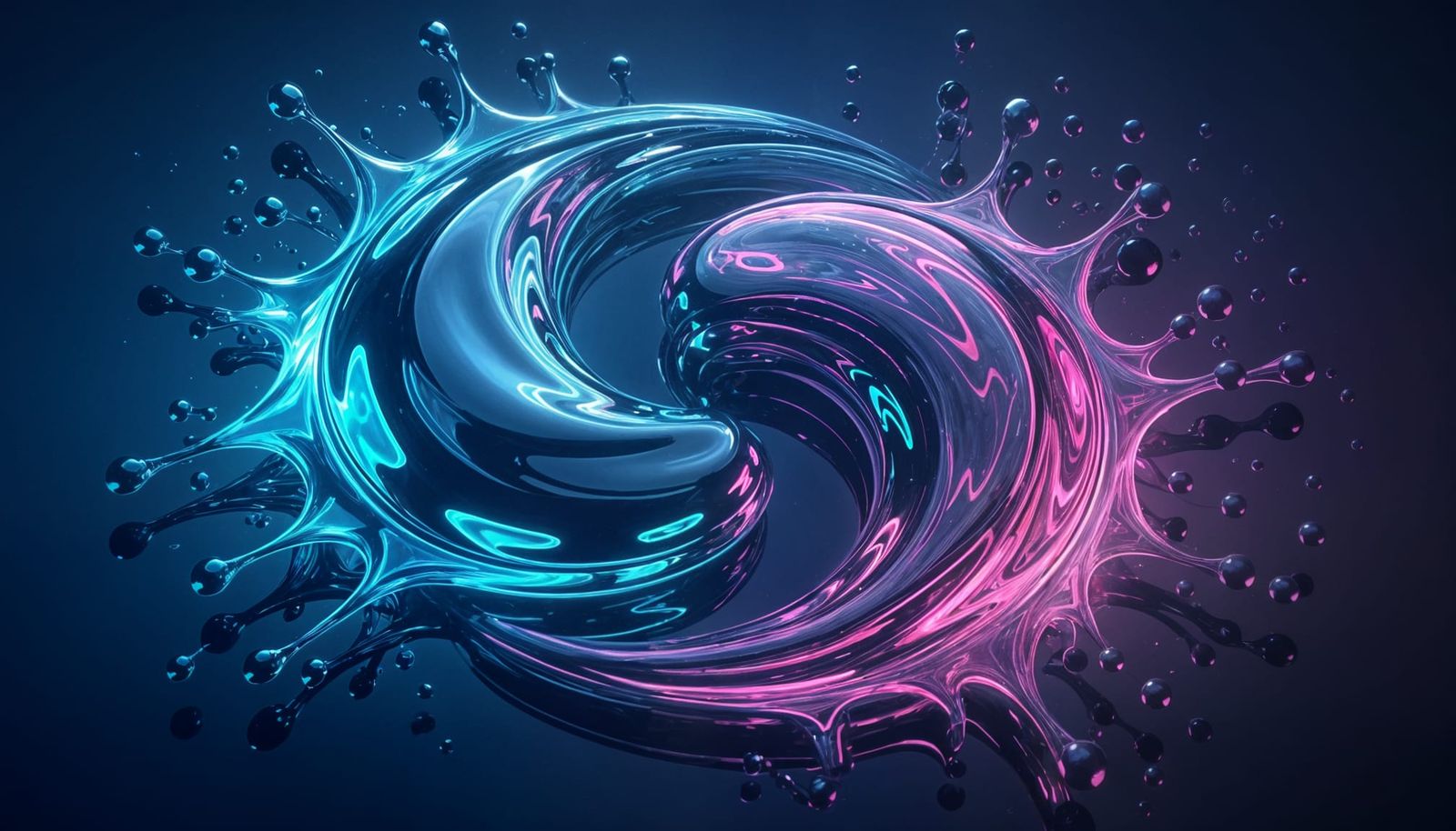 Liquid Yin Yang in Motion: Mercury and Plasma Forms