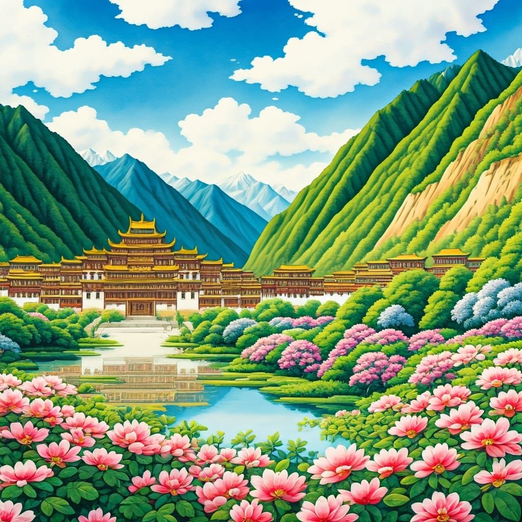 Shangri-La is a fictional place in Tibet's Kunlun Mountains, described in the 1933 novel Lost Horizon by James Hilton.