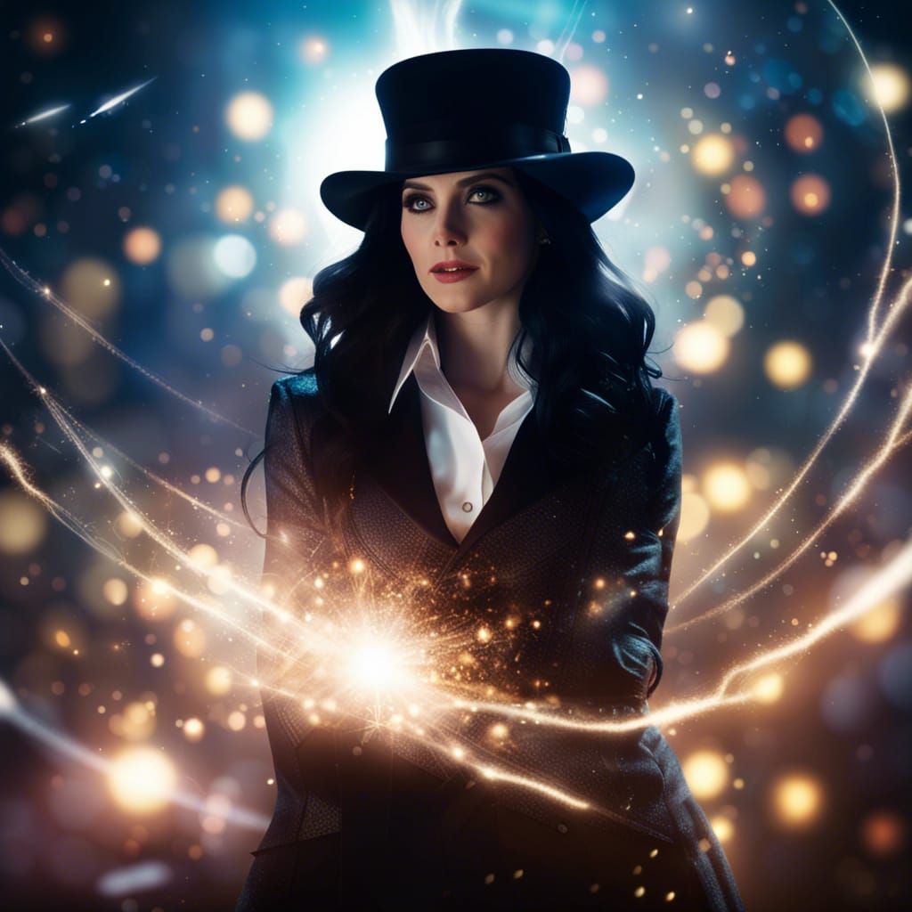 Zatanna Conjuring Magic in a Dramatic Digital Painting