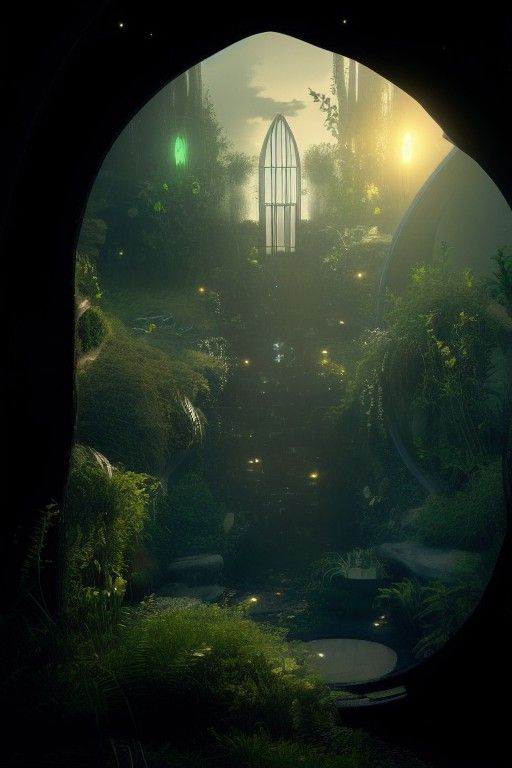 Hollow Earth Sanctuary: A Solarpunk Vision