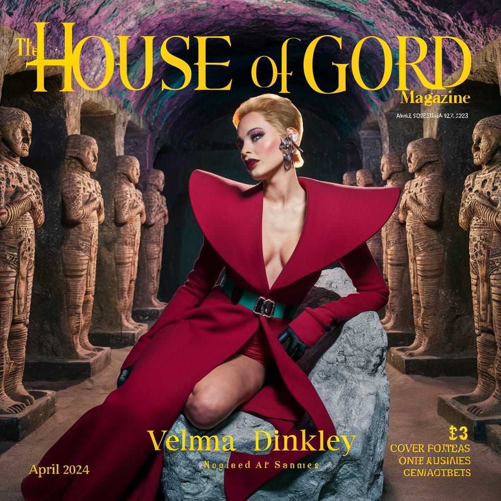 House of Gord Magazine Cover: Velma in Limestone Tomb