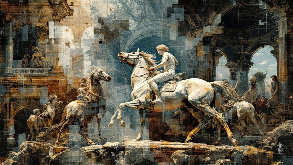 Storm-Battered Monarchs Ride Through Ruins in Cyberpunk Rena...