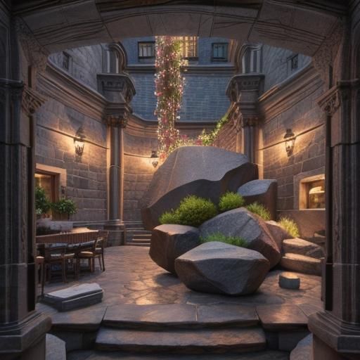 Detailed 3D Rendering of Various Rocks and Stones