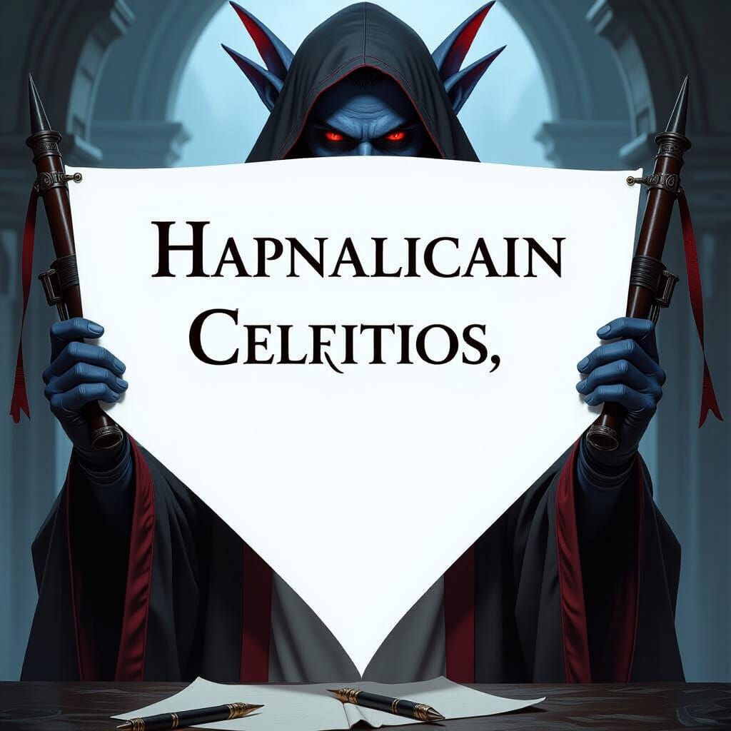 Dark Elf Scholar with Red Eyes and Crossbows