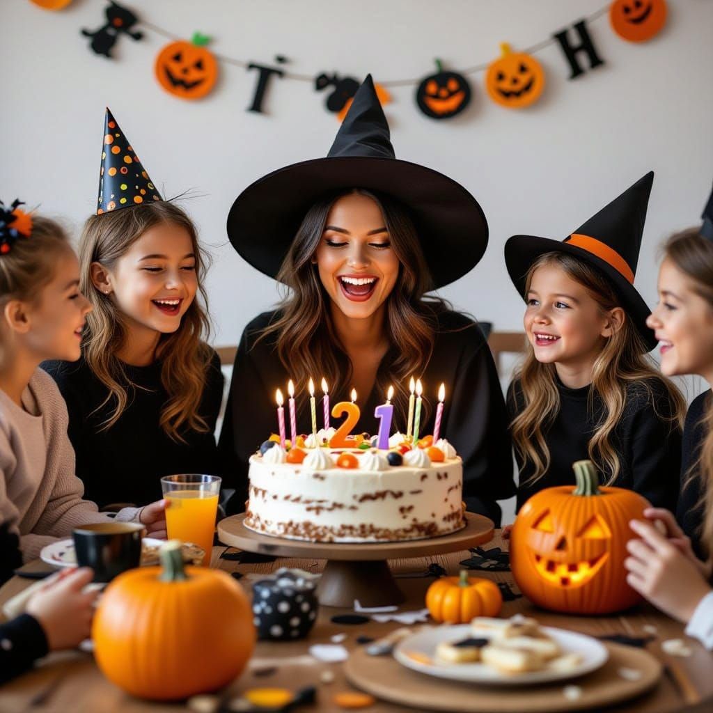 Spooky Birthday Party Scene