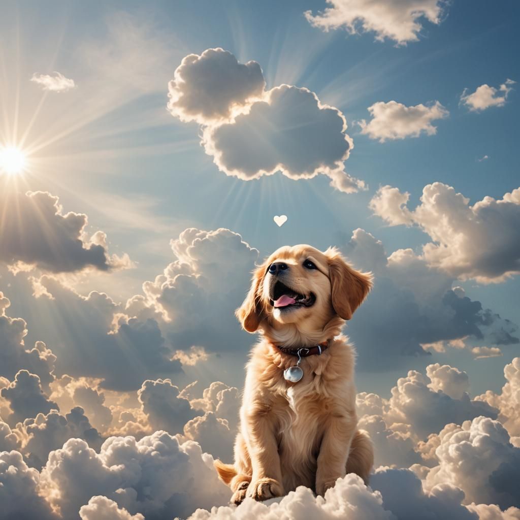 Cute Puppy Expressing Love in Divine Light