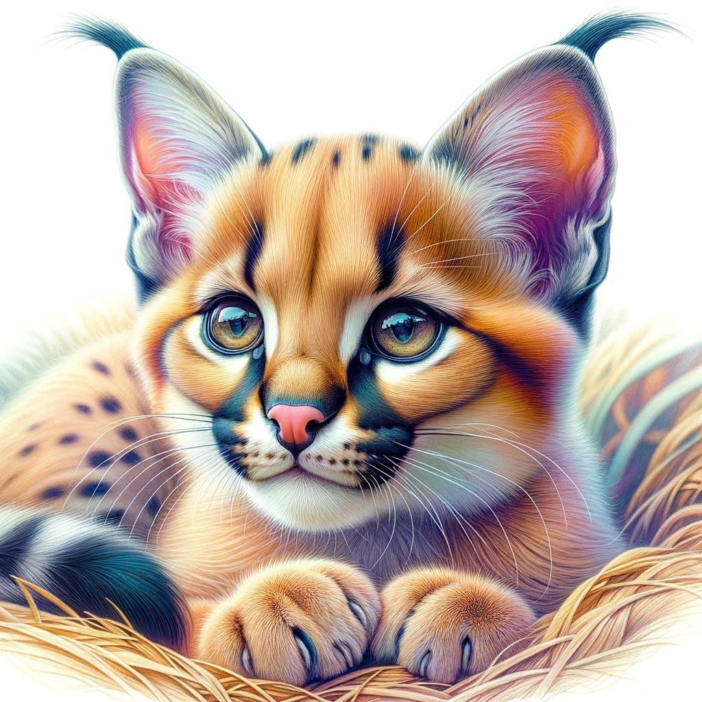 wonderful pastel style caracal puppy..