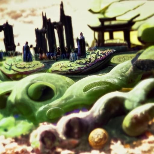 Eldritch Ukiyo-e Art Deco Matte Painting