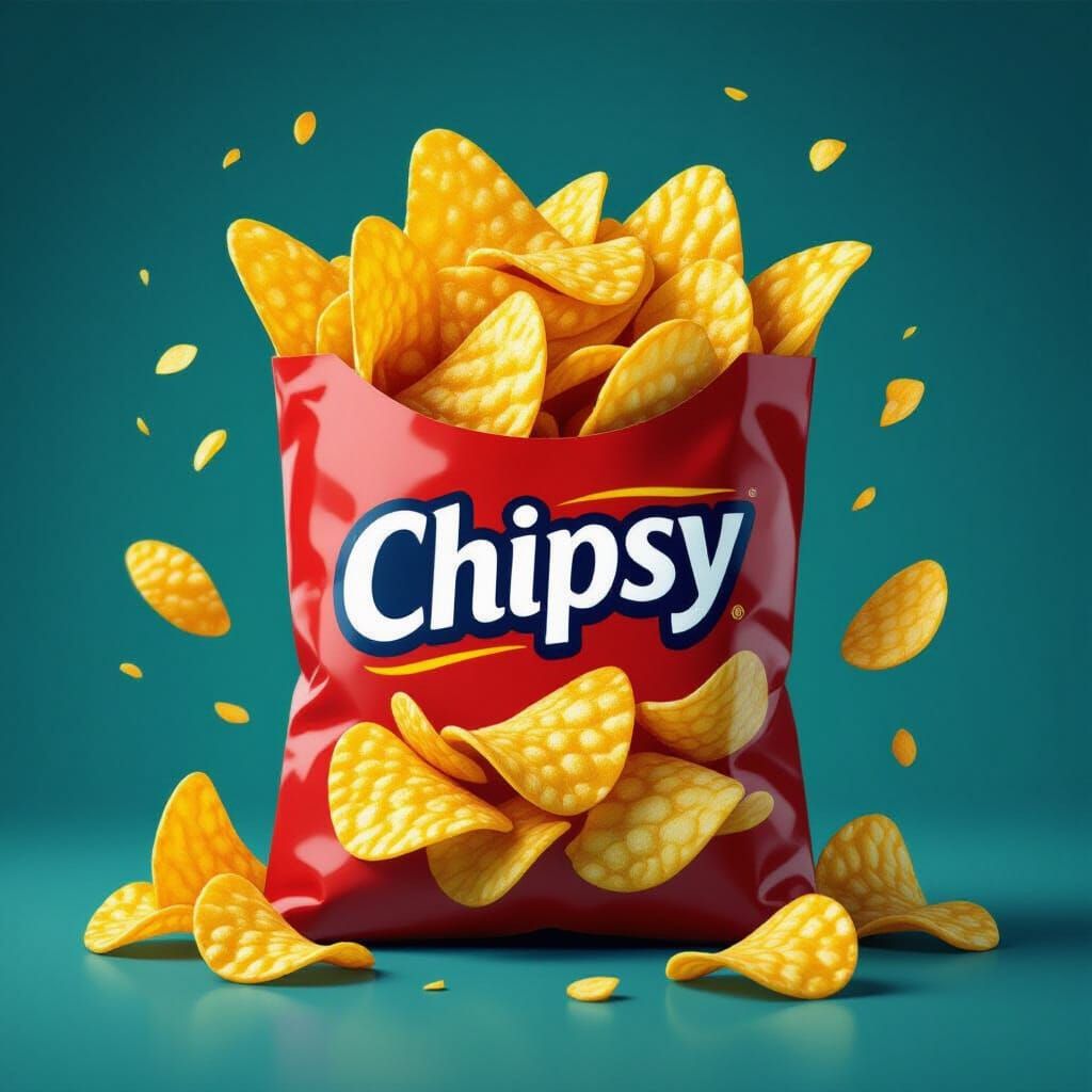 Abstract Chips Bag: Creative Logo in High Detail