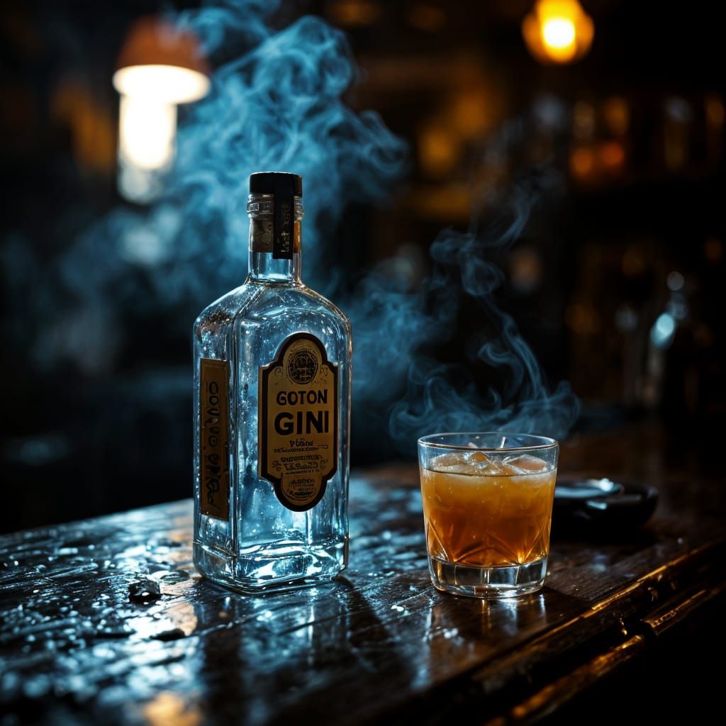 Hyperrealistic Gin and Juice Cocktail