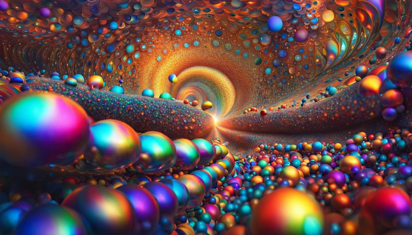 Divine Psychedelic Scene with Iridescent Details in 8K