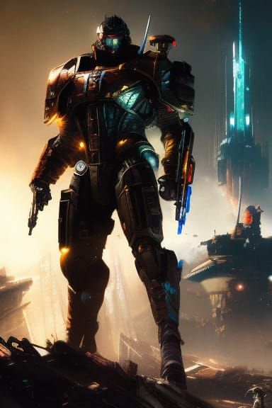 Fallout 2 Power Armor in Iridescent Style