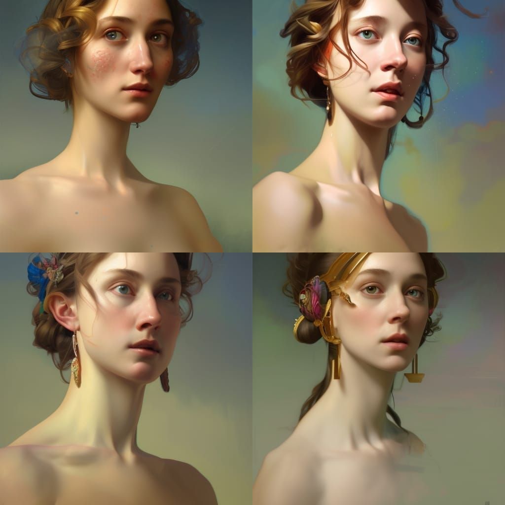 Detailed Renaissance Portrait in Oil Painting Style