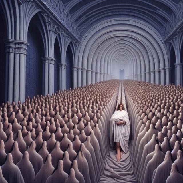 Ultra-Detailed Messiah Figure in Surreal Biomechanical Style