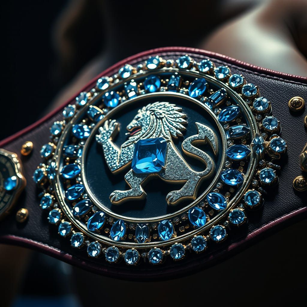 Glamorous Blue Diamond Women's World Heavyweight Boxing Cham...