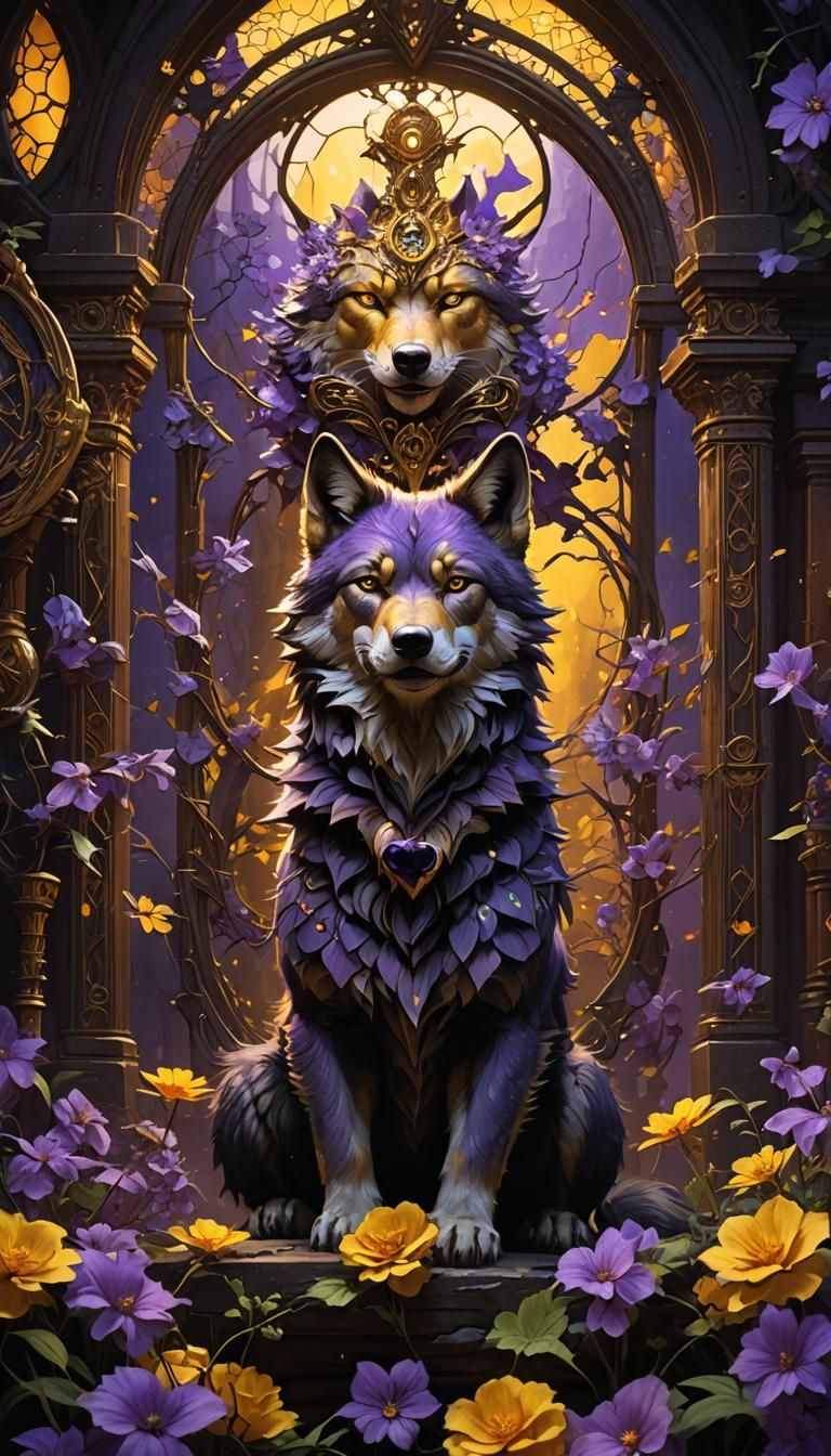 Wolf and Baby Dark Fantasy Concept Art