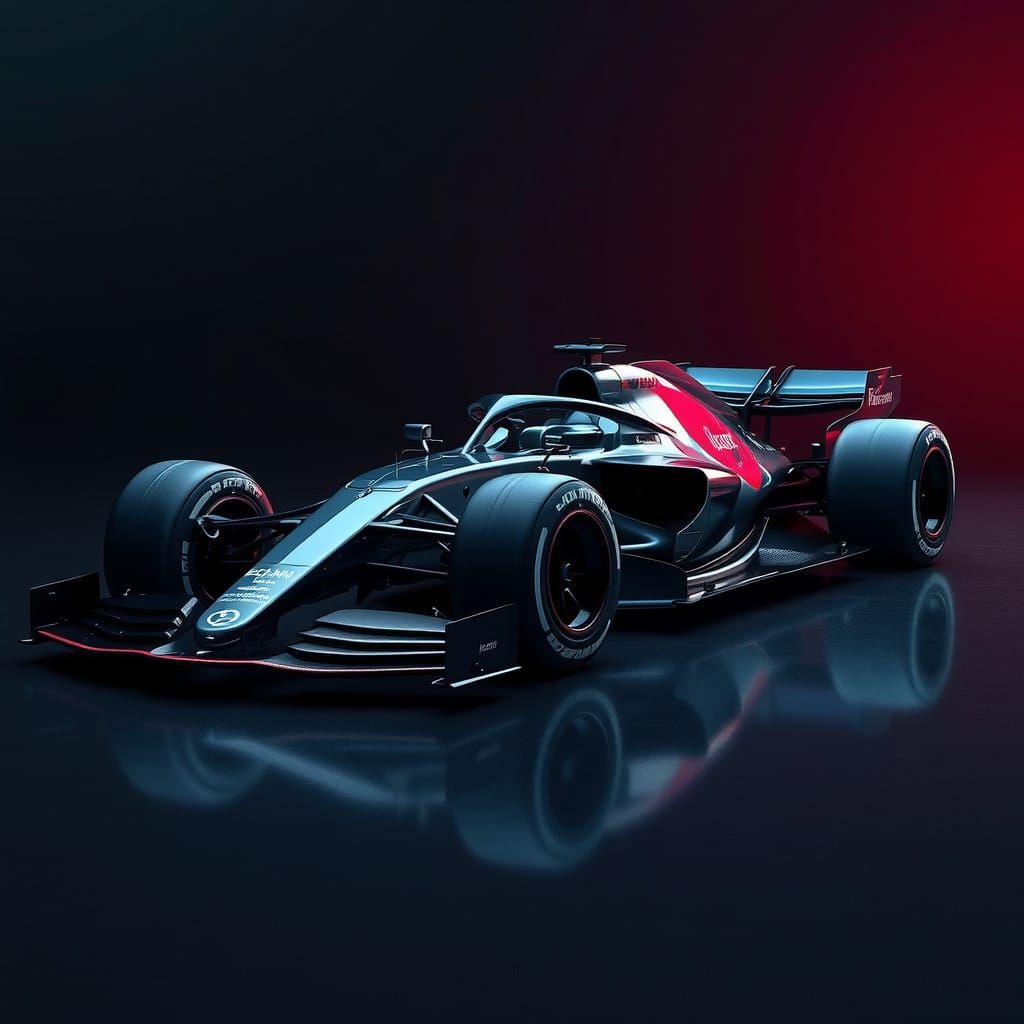 Luxury F1 Car Concept in Cyberpunk Style