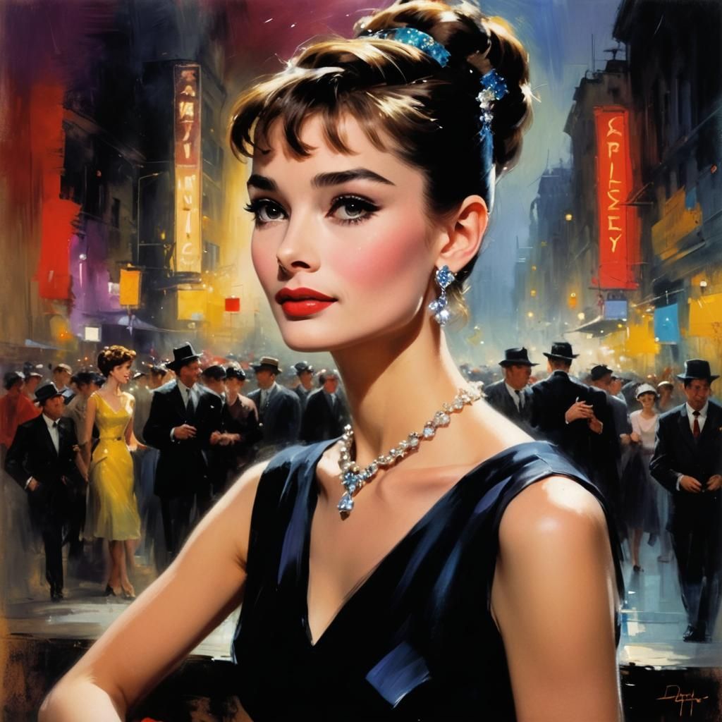 Audrey Hepburn in Film Noir Romanticism