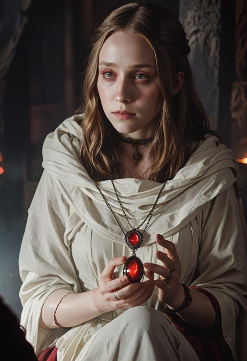 Taissa Farmiga as Raven with Red Amulet