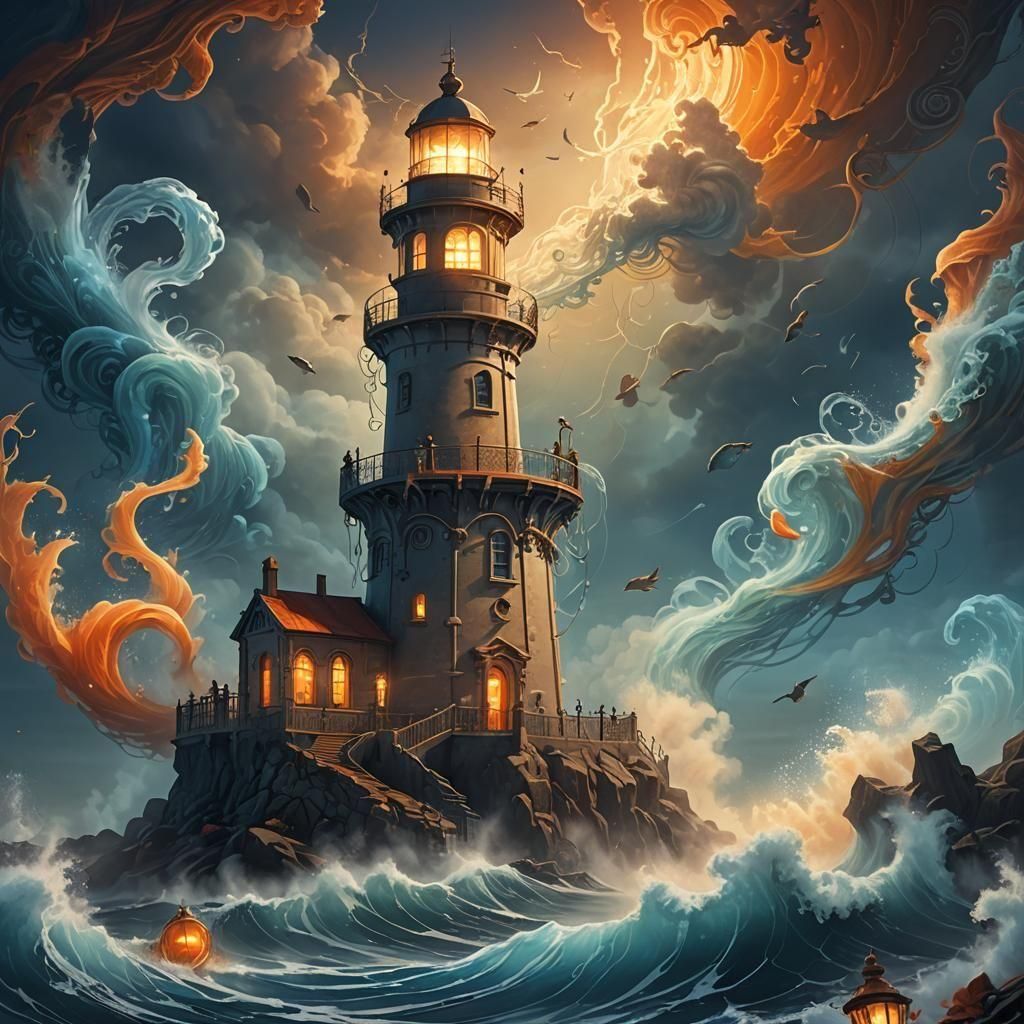 Withernsea Lighthouse Fantasy Concept Art