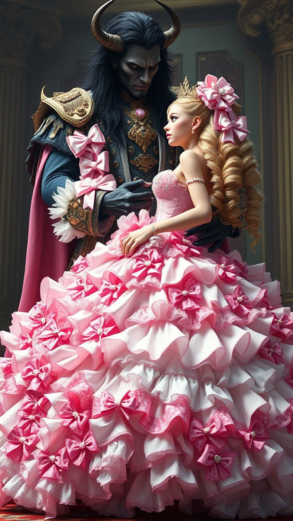 Demon King Fastens Corset of Princess Bride