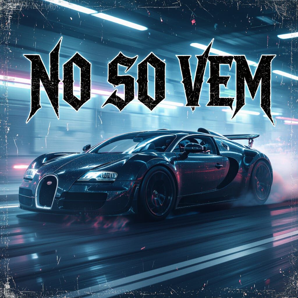 Phonk Album Cover: Bugatti Veyron with "NO SO VEM"