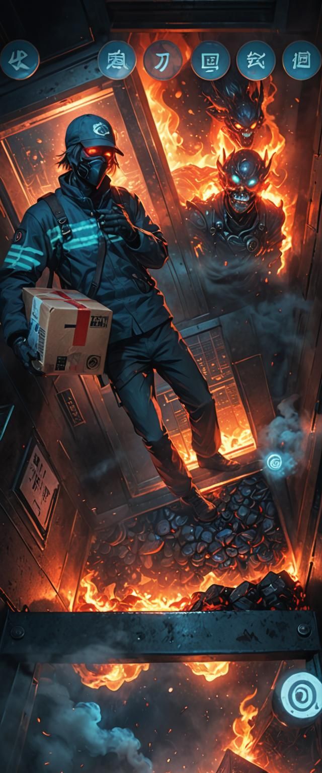 Hell Elevator Delivers Package: Vibrant 3D Anime Art
