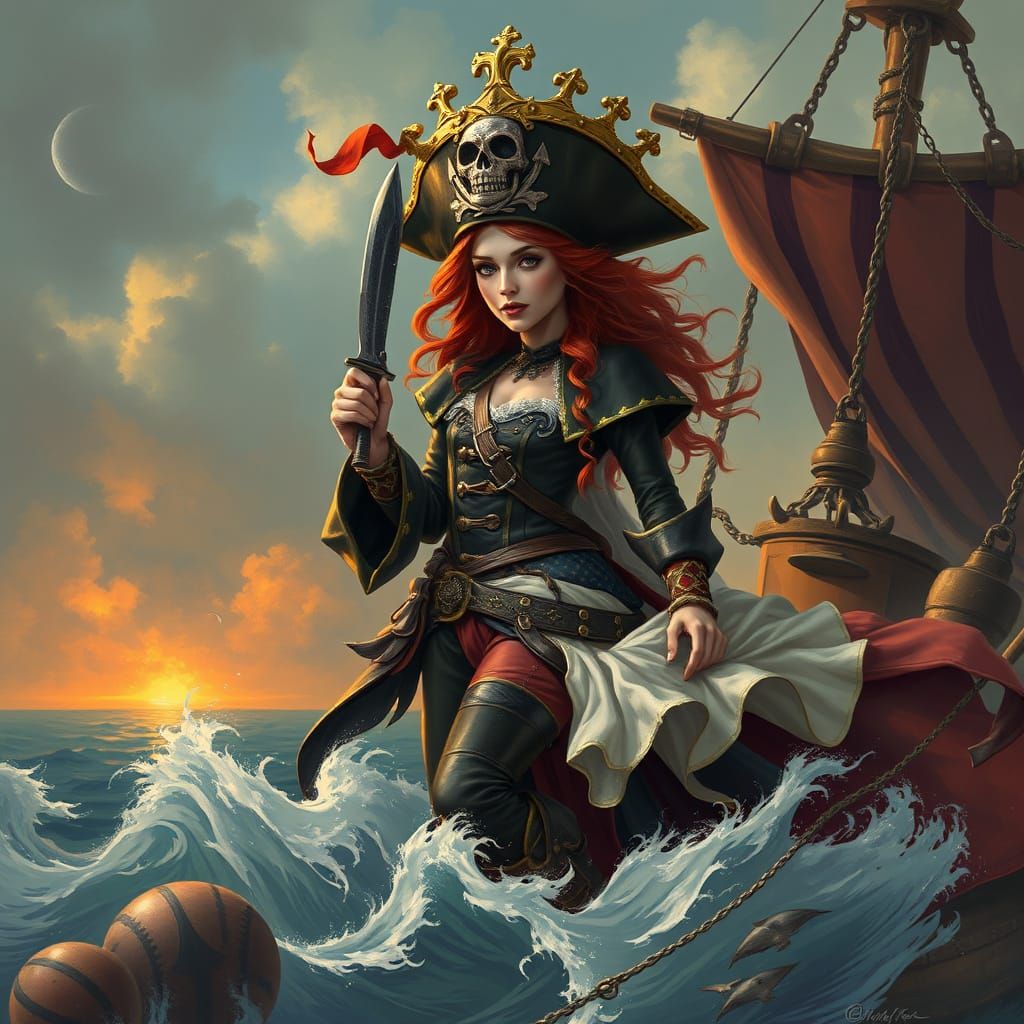 Regal Pirate Fantasy in a Swashbuckling Aesthetic