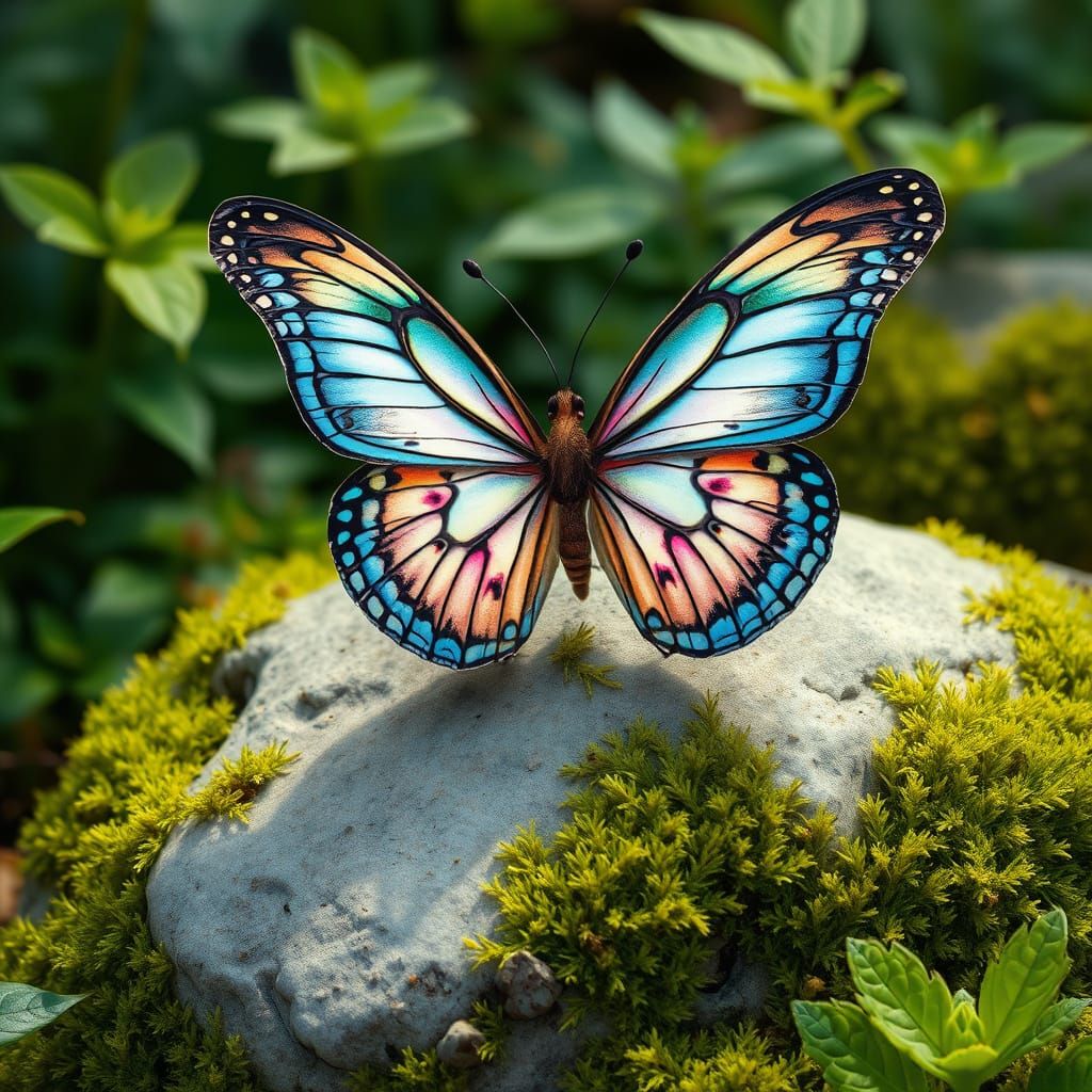A Delicate Butterfly in Mid-Flight