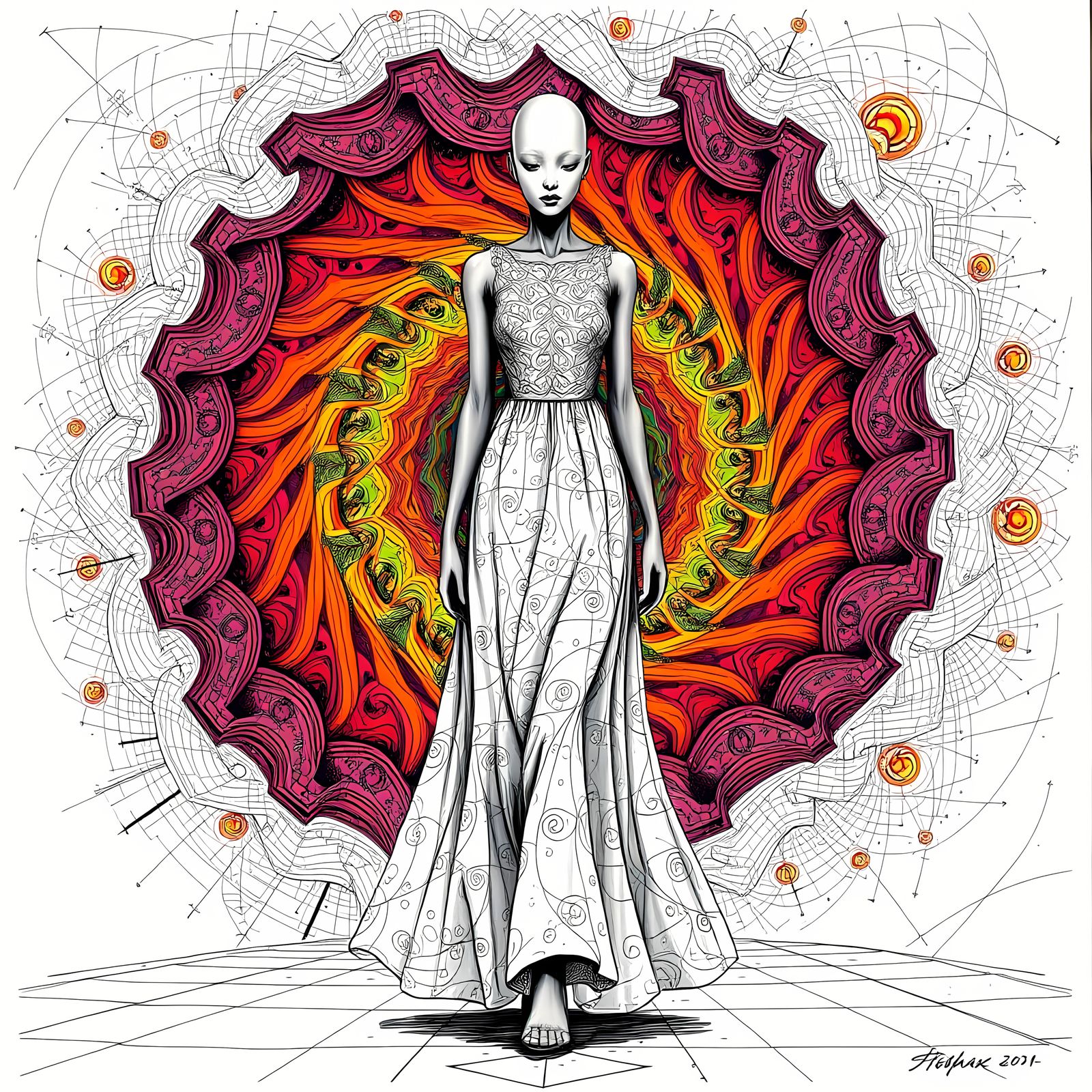 Surreal Portrait Unravels Reality in a Maelstrom of Color