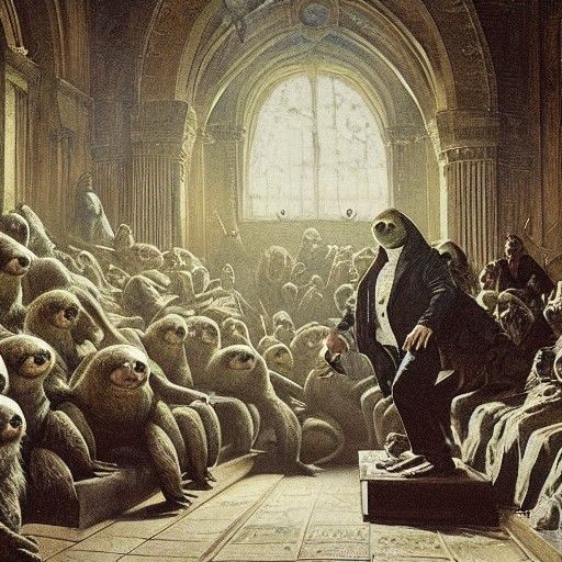 Sloths Debate in Parliament: Gothic Horror Style