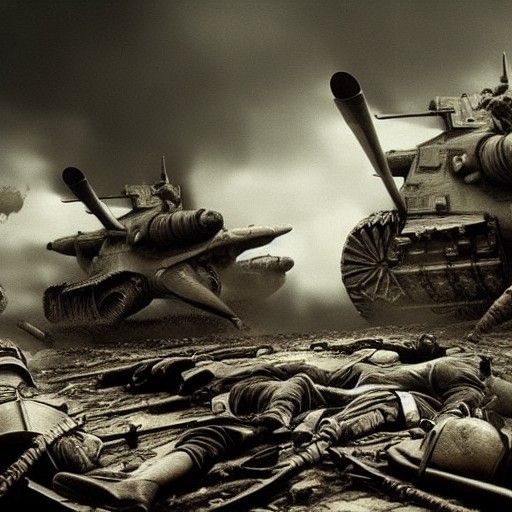 Epic World War 2 Cinematic Digital Painting