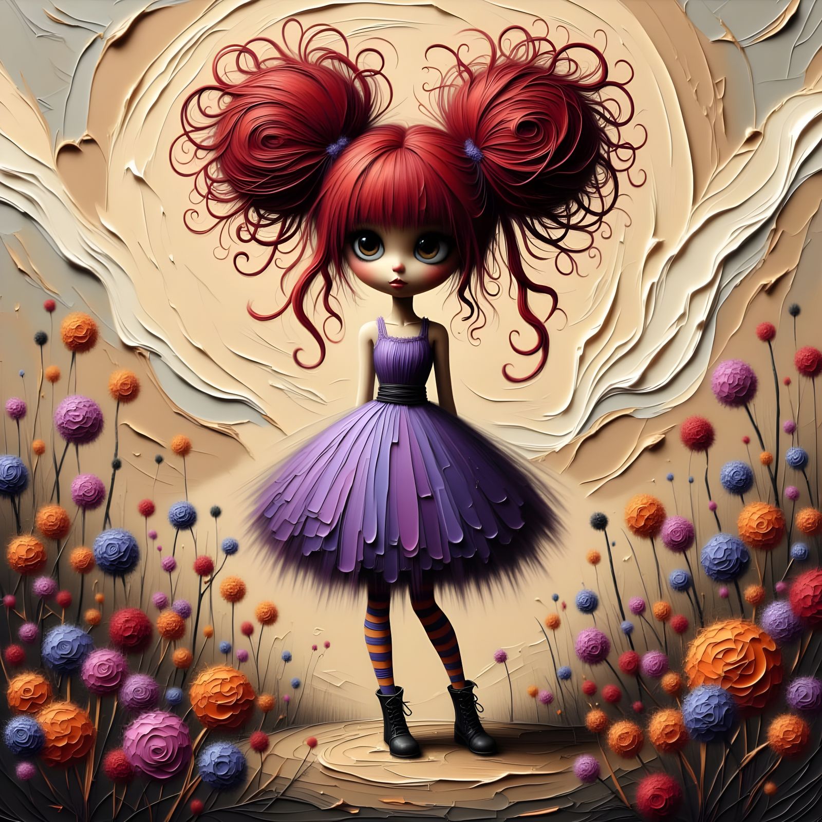 Radiant Storybook Beauty in Sunlit Meadow