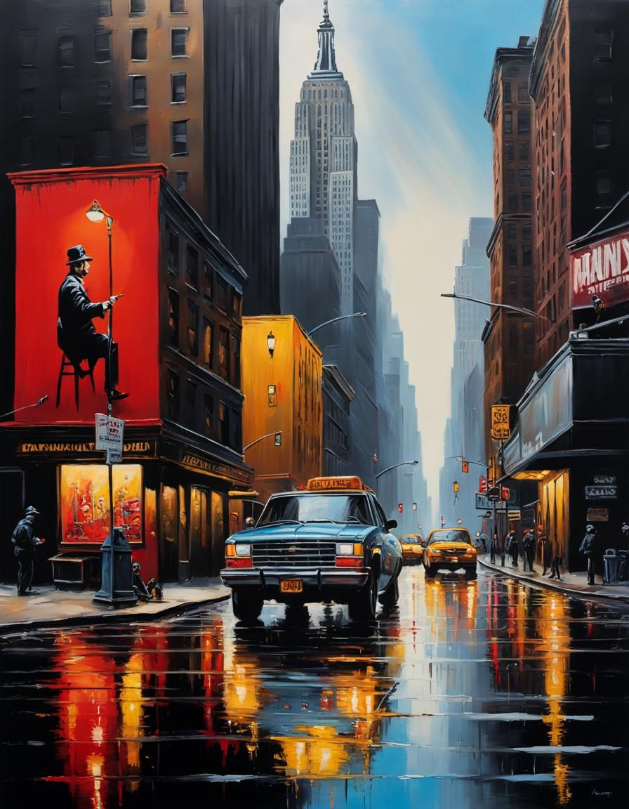 Oil painting, new york