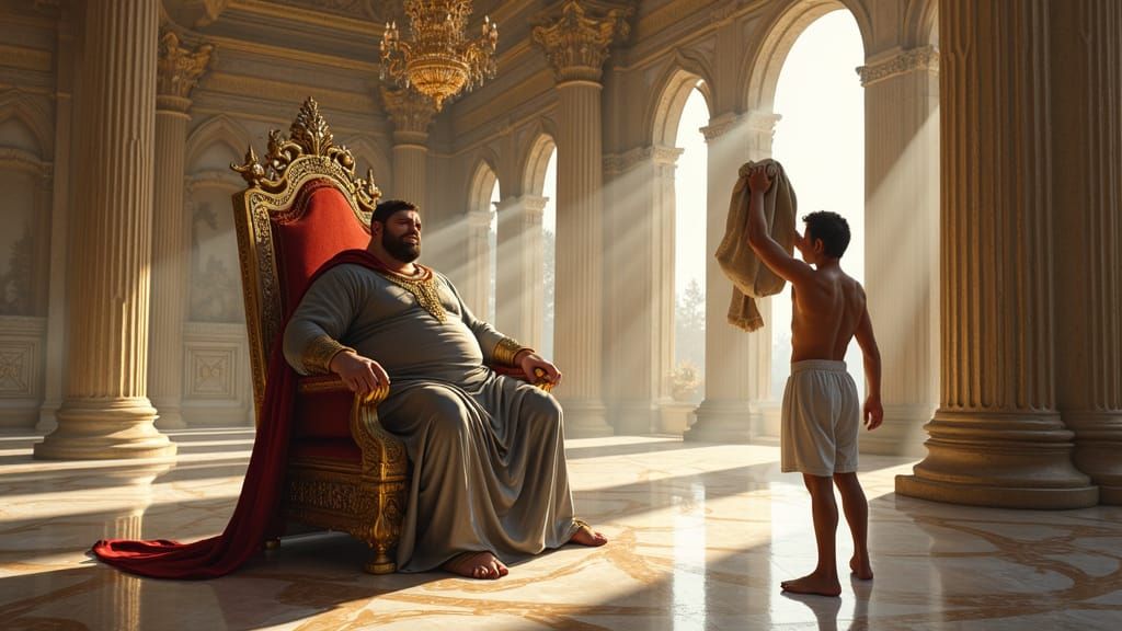 Ethereal Royal Palace Illuminated by Golden Light