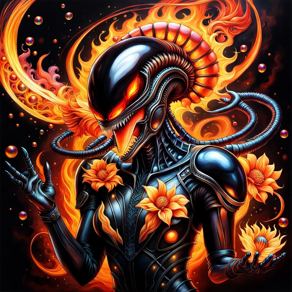 Dynamic Fire Drawing with Three-Dimensional Strokes