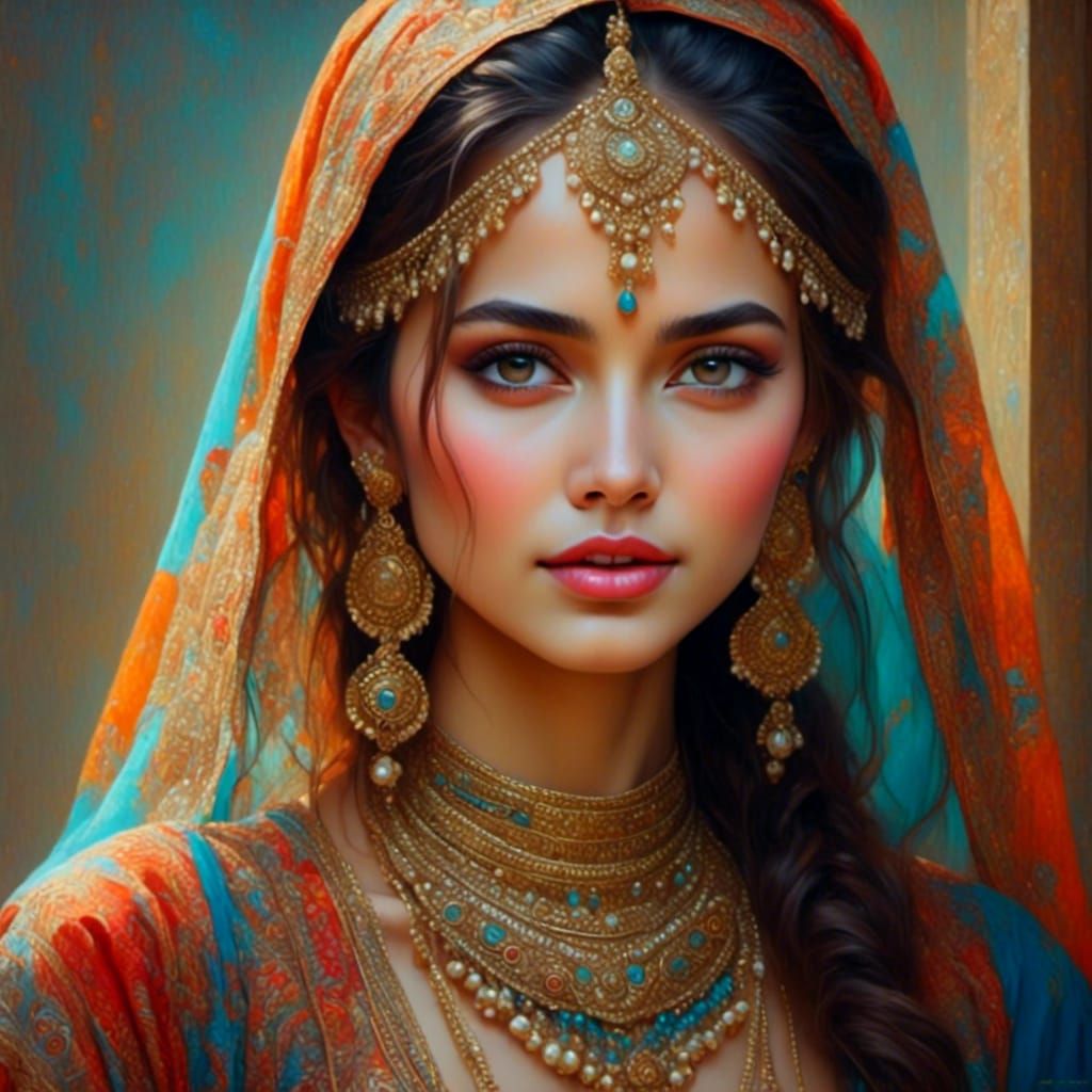 Stunning Indian Woman in Traditional Clothing