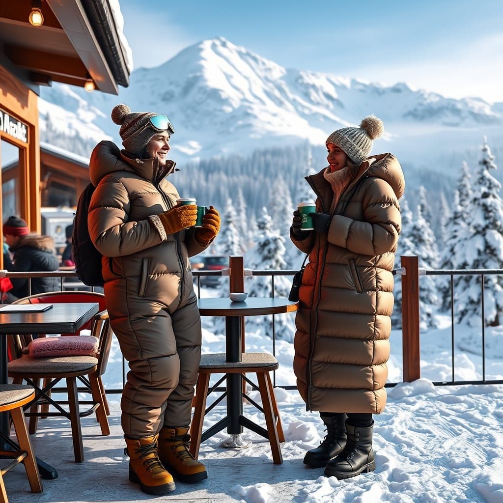 Ski Resort Cafe in Winter Wonderland