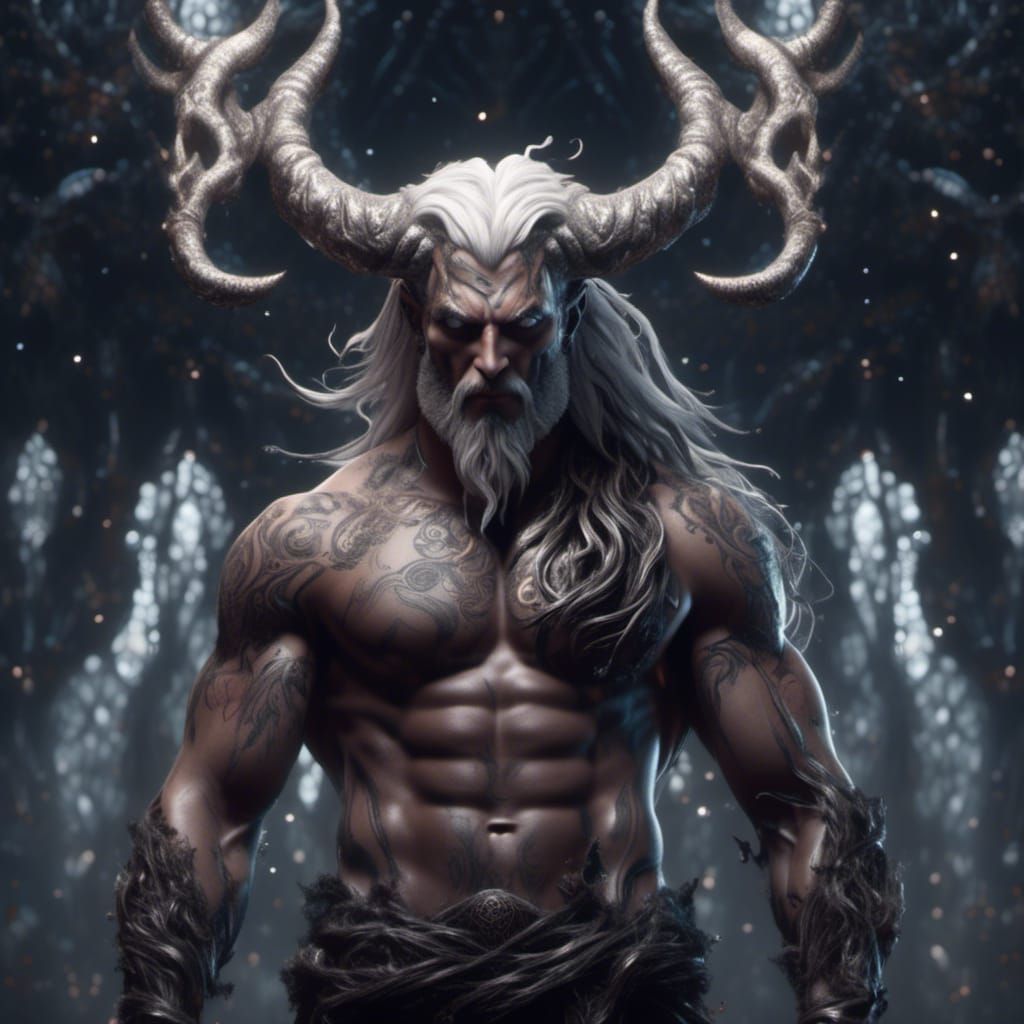 Viking Demon: Dark Fantasy Digital Art