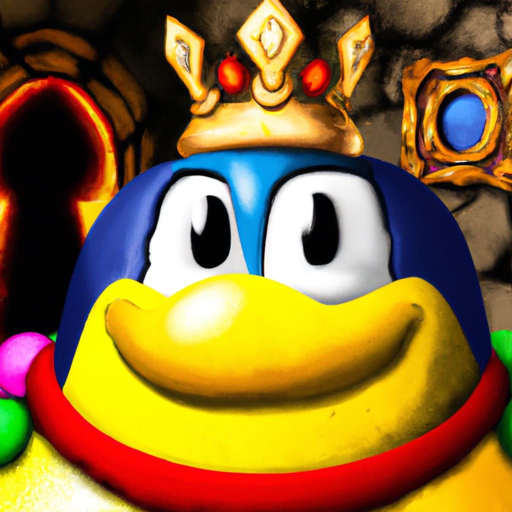King Dedede Portrait in Castle Foyer