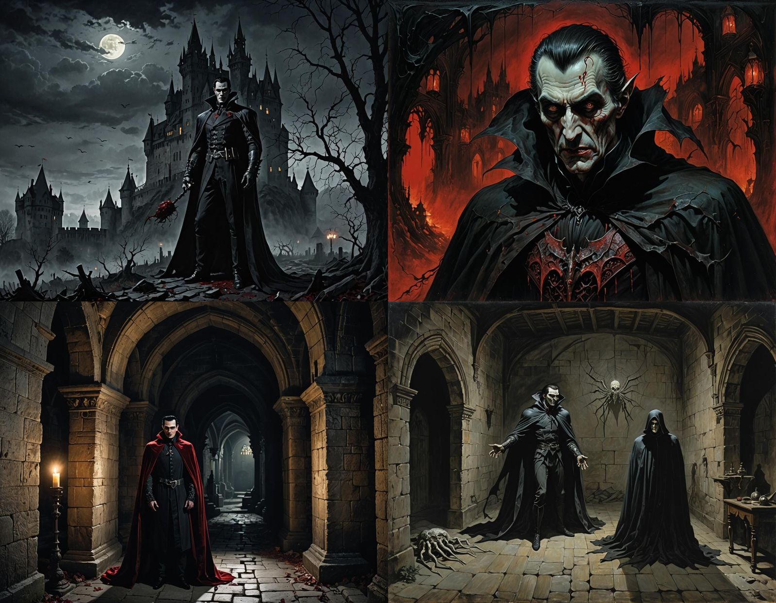 Demonic Dracula Feeding: Dark Power Unleashed