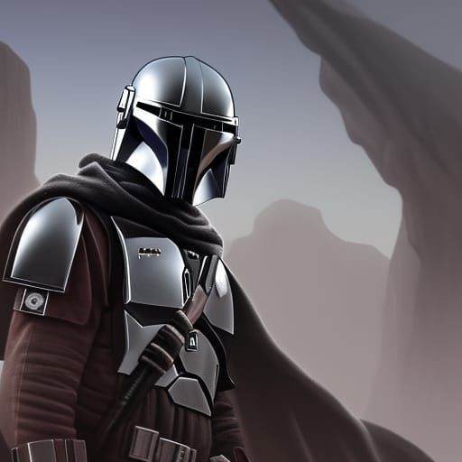 Detailed Mandalorian Skull in Fantasy Concept Art