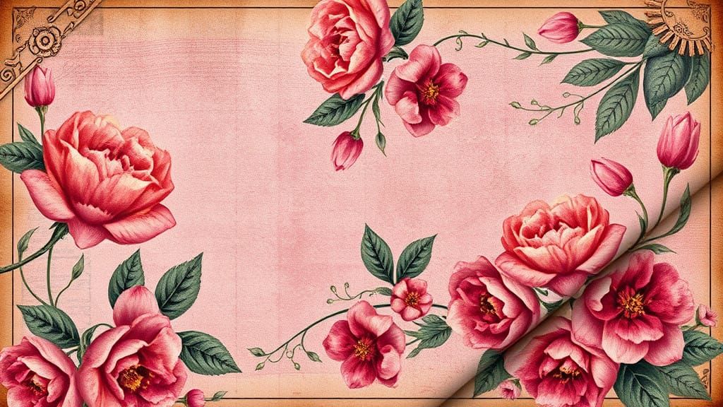 Whimsical Floral Journal in Vintage Style